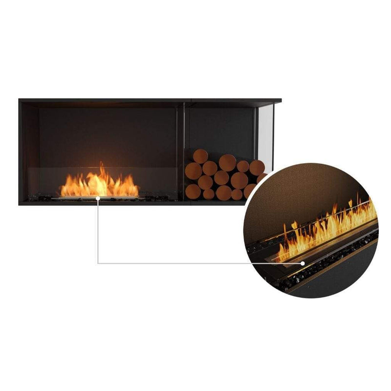 EcoSmart Fire Flex 50LC/50RC 55" Left or Right Corner Ethanol Fireplace Insert with Decorative Box and Adjustable Flame by Mad Design Group