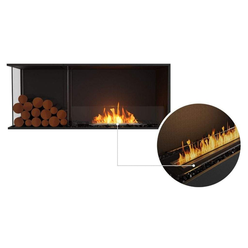 EcoSmart Fire Flex 50LC/50RC 55" Left or Right Corner Ethanol Fireplace Insert with Decorative Box and Adjustable Flame by Mad Design Group