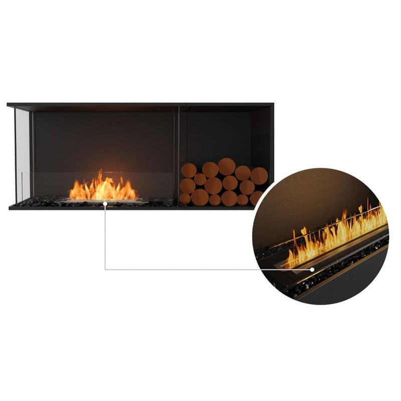 EcoSmart Fire Flex 50LC/50RC 55" Left or Right Corner Ethanol Fireplace Insert with Decorative Box and Adjustable Flame by Mad Design Group