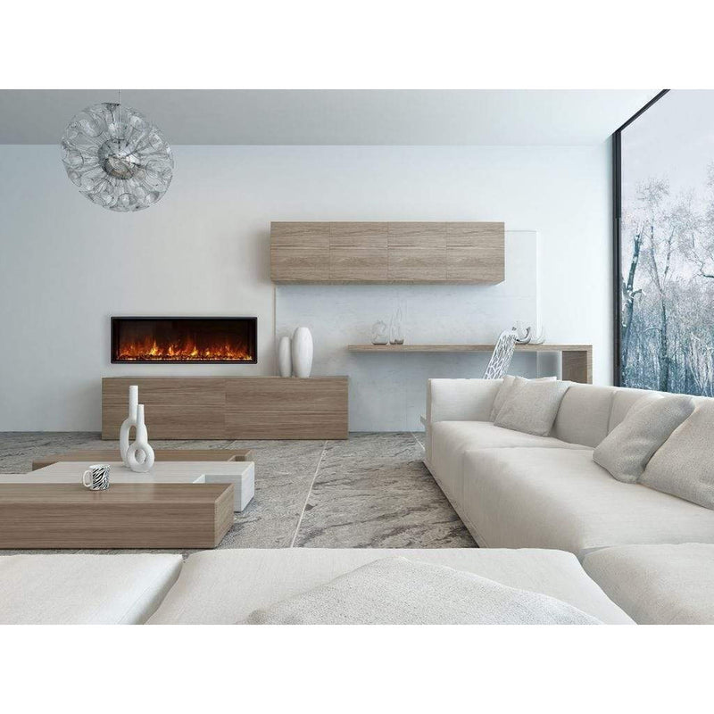 EcoSmart Fire 60" EL60 Electric Fireplace Insert with Adjustable Flame & LED Lighting by Mad Design Group