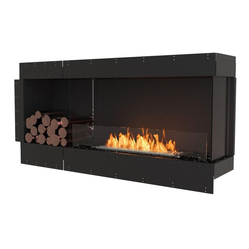 EcoSmart Fire Flex 60LC/60RC 65" Left or Right Corner Ethanol Fireplace Insert with Decorative Box and Adjustable Flame by Mad Design Group