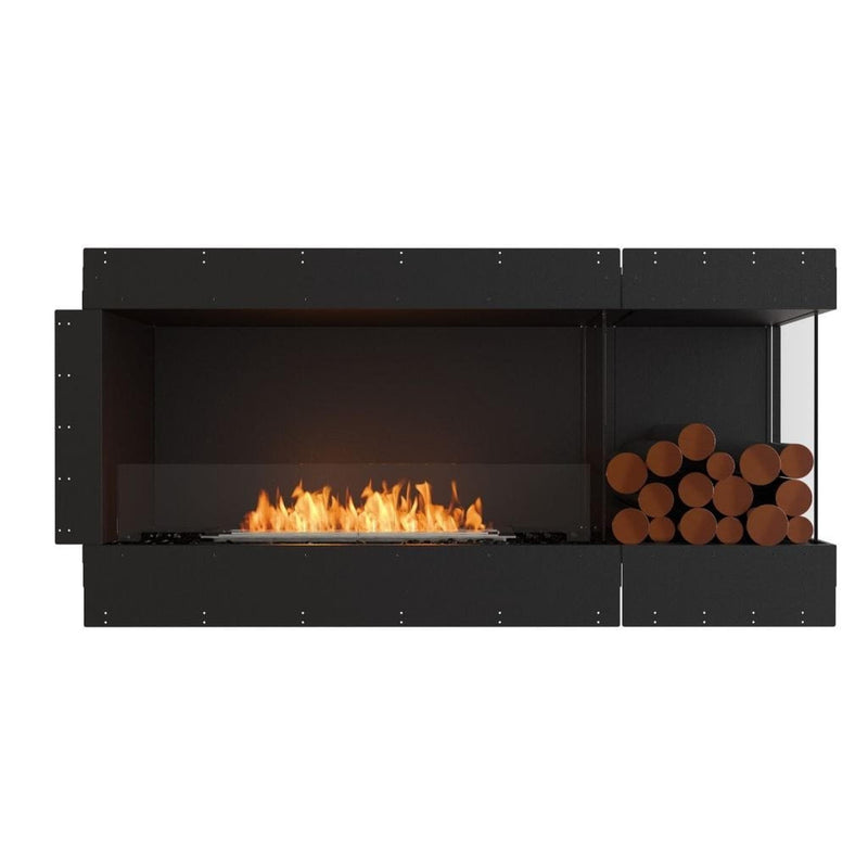 EcoSmart Fire Flex 60LC/60RC 65" Left or Right Corner Ethanol Fireplace Insert with Decorative Box and Adjustable Flame by Mad Design Group