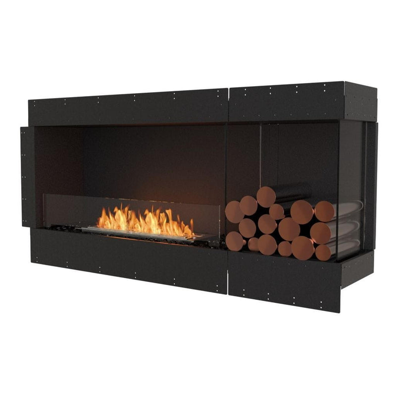 EcoSmart Fire Flex 60LC/60RC 65" Left or Right Corner Ethanol Fireplace Insert with Decorative Box and Adjustable Flame by Mad Design Group