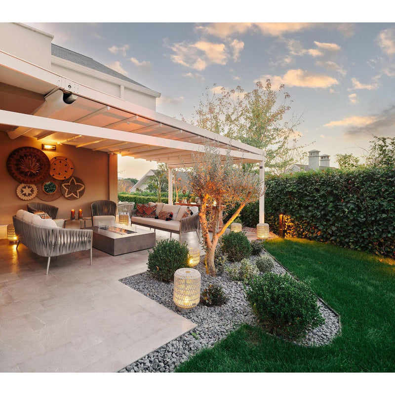 EcoSmart Fire 65" Wharf 65 Outdoor Fire Pit Table with Gas LP/NG Burner – Handcrafted Concrete Design by Mad Design Group