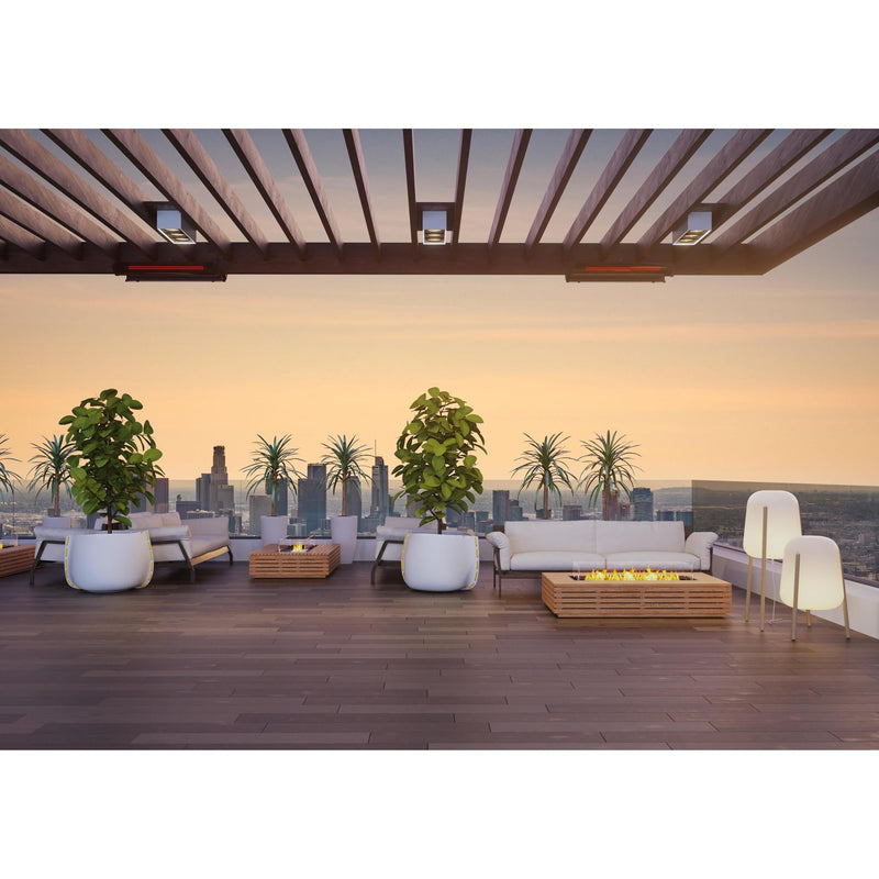 EcoSmart Fire 65" Wharf 65 Outdoor Fire Pit Table with Gas LP/NG Burner – Handcrafted Concrete Design by Mad Design Group