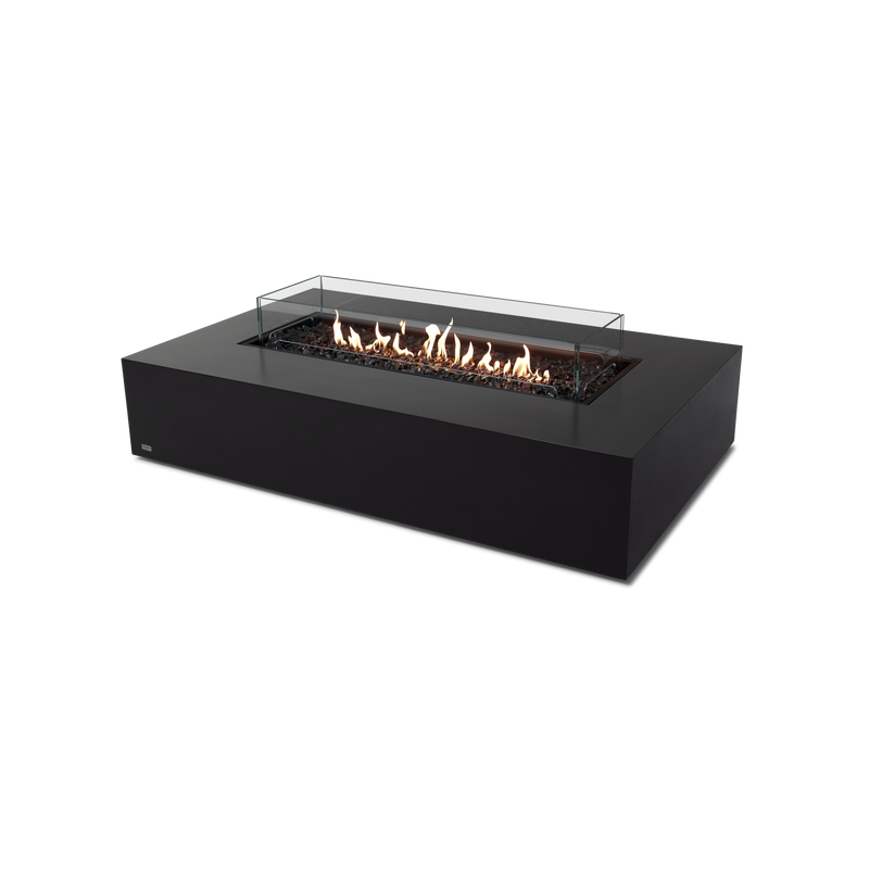 EcoSmart Fire 65" Wharf 65 Outdoor Fire Pit Table with Gas LP/NG Burner – Handcrafted Concrete Design by Mad Design Group