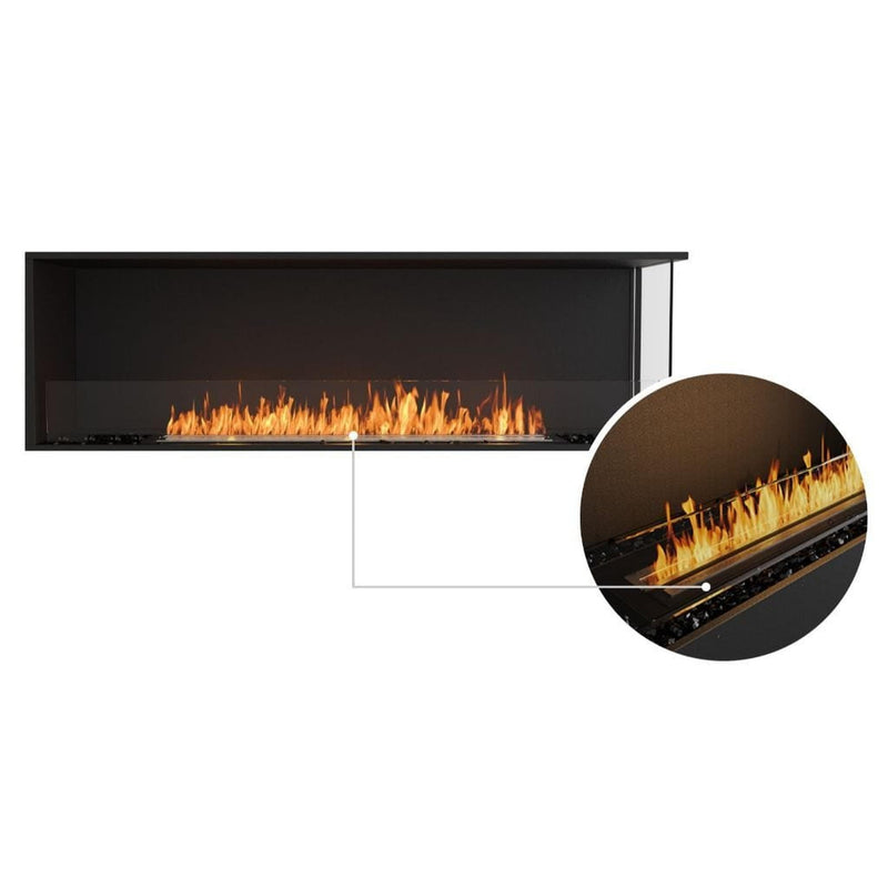 EcoSmart Fire Flex 68LC/68RC 73" Left or Right Corner Ethanol Fireplace Insert with Adjustable Flame by Mad Design Group