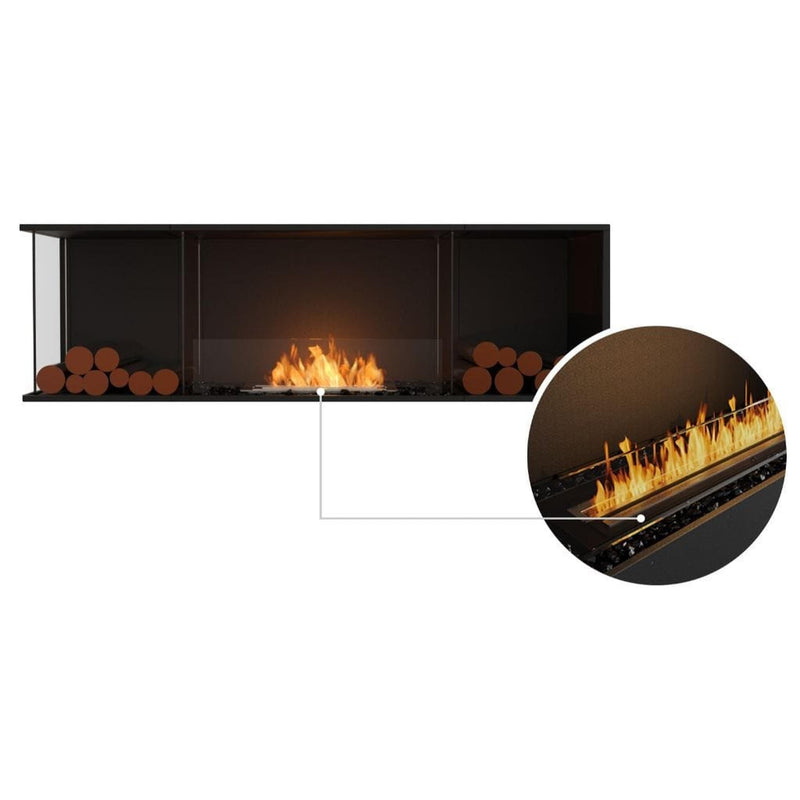 EcoSmart Fire Flex 68LC/68RC 73" Ethanol Fireplace Insert with Decorative Box and Adjustable Flame by Mad Design Group