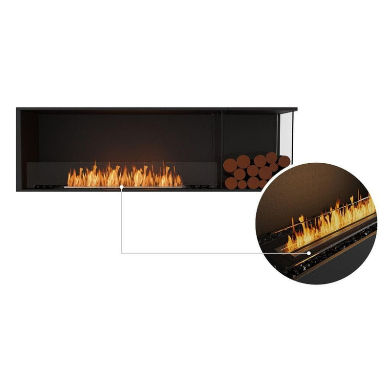 EcoSmart Fire Flex 68LC/68RC 73" Ethanol Fireplace Insert with Decorative Box and Adjustable Flame by Mad Design Group