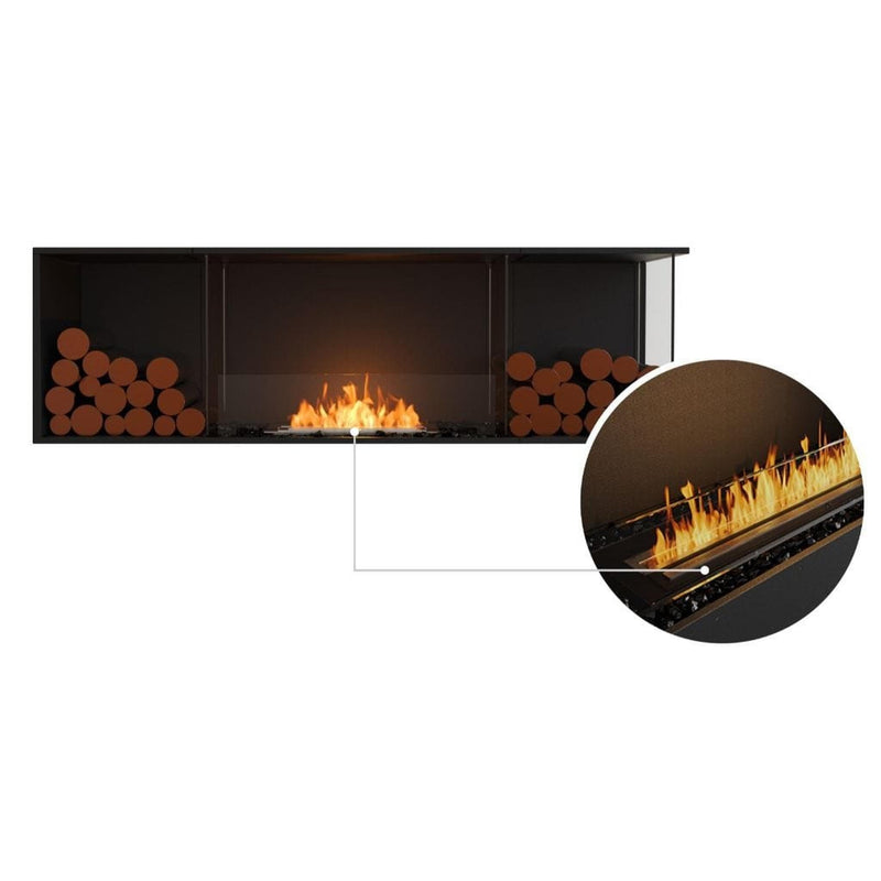 EcoSmart Fire Flex 68LC/68RC 73" Ethanol Fireplace Insert with Decorative Box and Adjustable Flame by Mad Design Group