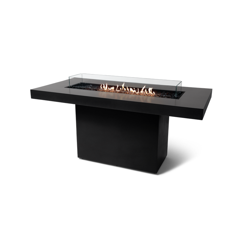 EcoSmart Fire 89" Gin 90 Bar Height Fire Pit Table with Gas LP/NG Burner – Outdoor Concrete Design by Mad Design Group