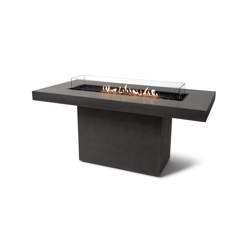 EcoSmart Fire 89" Gin 90 Bar Height Fire Pit Table with Gas LP/NG Burner – Outdoor Concrete Design by Mad Design Group