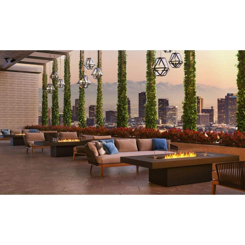 EcoSmart Fire 89" Gin 90 Chat Height Fire Pit Table with Gas LP/NG Burner – G37 Gas Burner by Mad Design Group