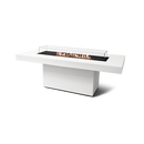 EcoSmart Fire 89" Gin 90 Dining Height Fire Pit Table with Gas LP/NG Burner – Black Stainless Steel Base by Mad Design Group