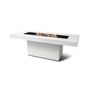 EcoSmart Fire 89" Gin 90 Dining Height Fire Pit Table with Gas LP/NG Burner – Black Stainless Steel Base by Mad Design Group