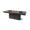 EcoSmart Fire 89" Gin 90 Dining Height Fire Pit Table with Gas LP/NG Burner – Black Stainless Steel Base by Mad Design Group