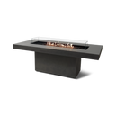 EcoSmart Fire 89" Gin 90 Dining Height Fire Pit Table with Gas LP/NG Burner – Black Stainless Steel Base by Mad Design Group