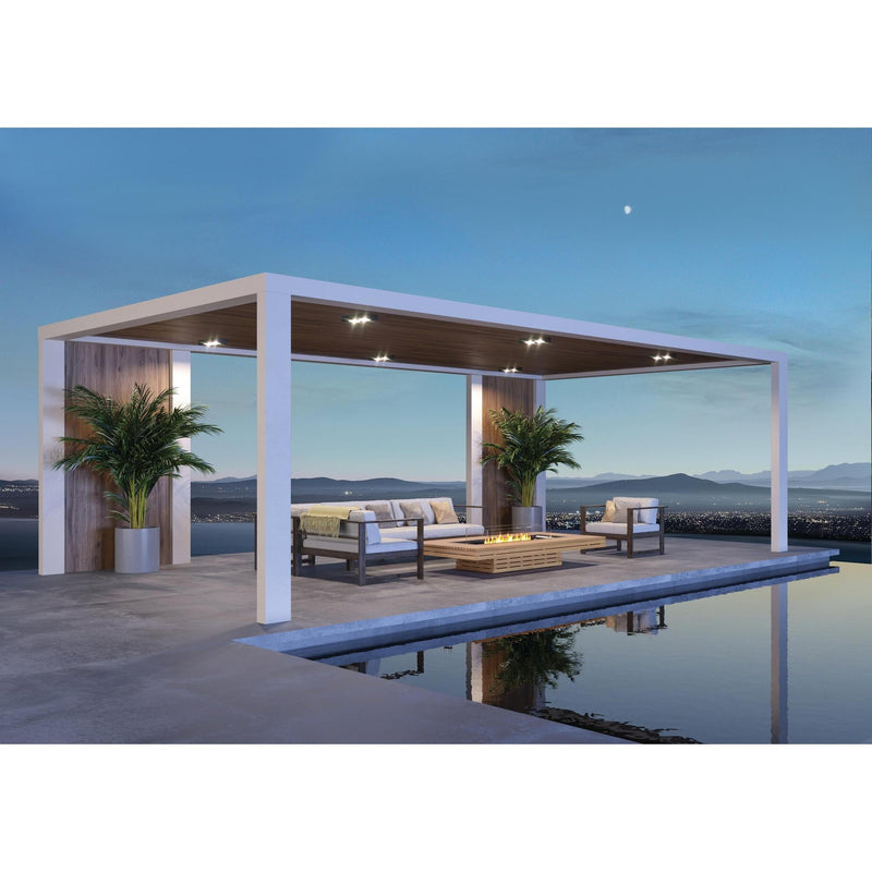 EcoSmart Fire 89" Gin 90 Low Height Fire Pit Table with Gas LP/NG Burner – G37 Gas Burner by Mad Design Group