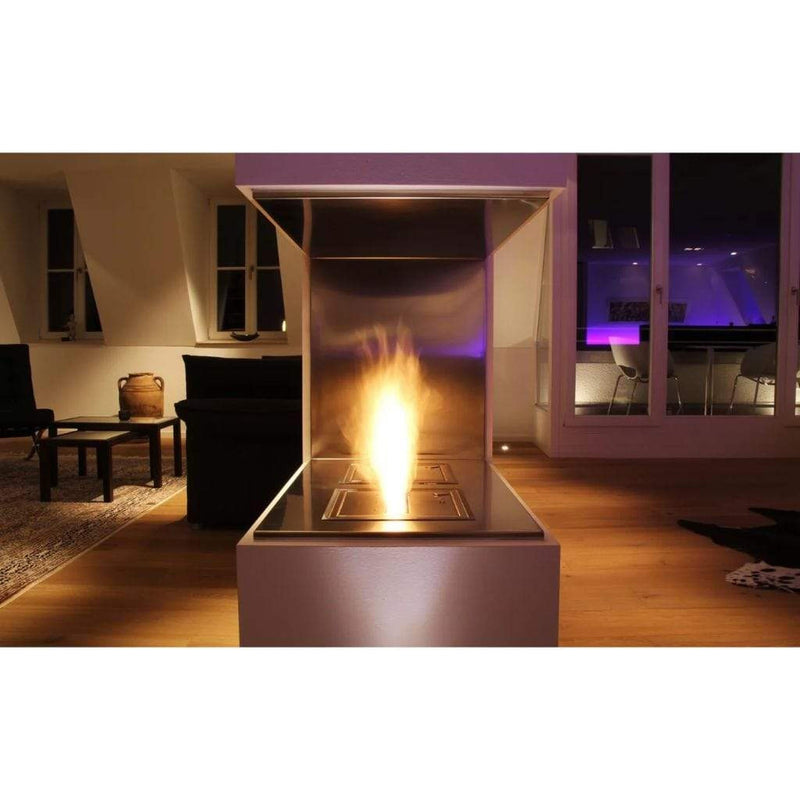 EcoSmart Fire BK5 16" Stainless Steel Ethanol Fireplace Burner with Flame Regulation by Mad Design Group