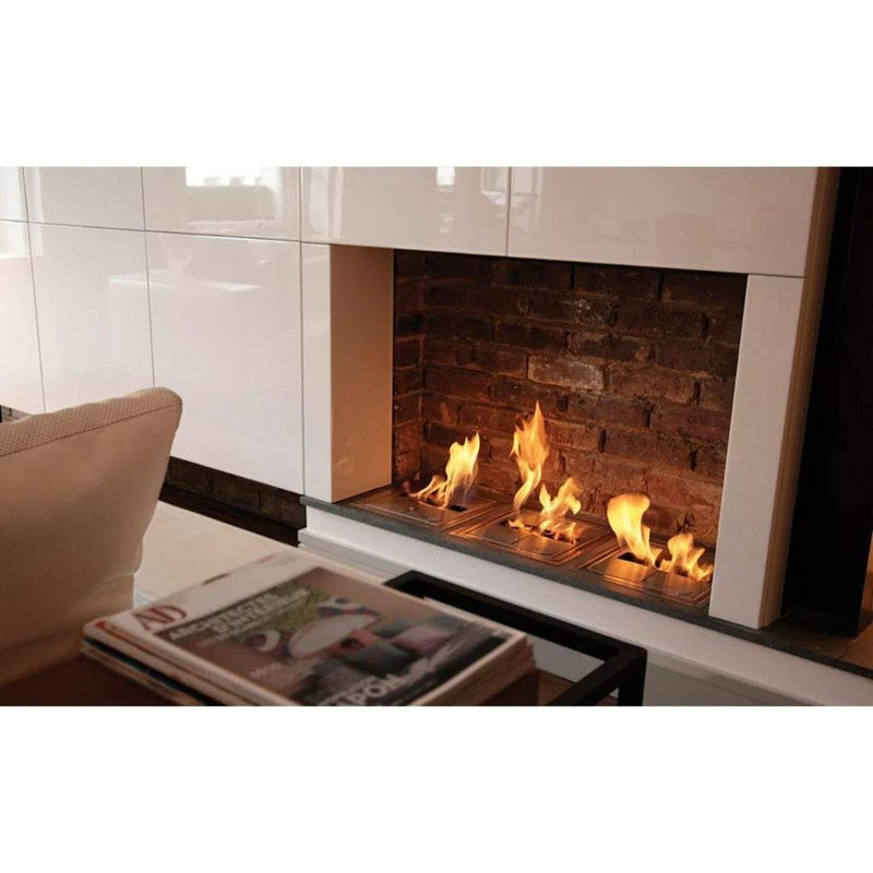 EcoSmart Fire BK5 16" Stainless Steel Ethanol Fireplace Burner with Flame Regulation by Mad Design Group