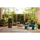 EcoSmart Fire Be 53" Black Freestanding Designer Fireplace with Black Burner and Toughened Glass Screen by MAD Design Group