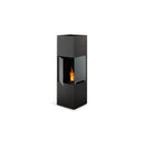EcoSmart Fire Be 53" Black Freestanding Designer Fireplace with Black Burner and Toughened Glass Screen by MAD Design Group