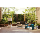 EcoSmart Fire Be 53" White Freestanding Designer Fireplace with Stainless Steel Burner and Toughened Glass Screen by MAD Design Group