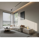 EcoSmart Fire Chaser 38" Bone Indoor Fire Pit Table with Versatile Glass Screens and Black Burner by MAD Design Group