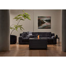 EcoSmart Fire Chaser 38" Graphite Outdoor Fire Pit Table with Black Burner and Dual Screen Options by Mad Design Group