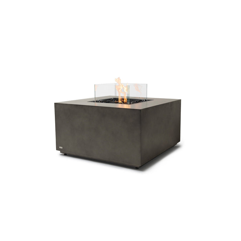 EcoSmart Fire Chaser 38" Natural Indoor Fire Pit Table with Black Burner and Versatile Glass Screens by Mad Design Group