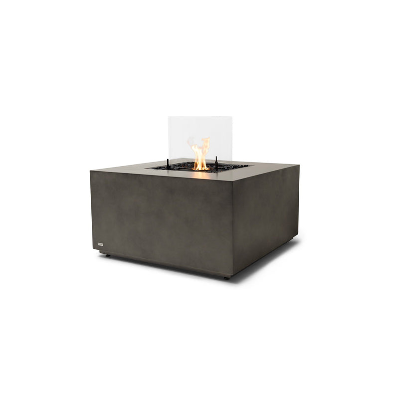 EcoSmart Fire Chaser 38" Natural Indoor Fire Pit Table with Black Burner and Versatile Glass Screens by Mad Design Group