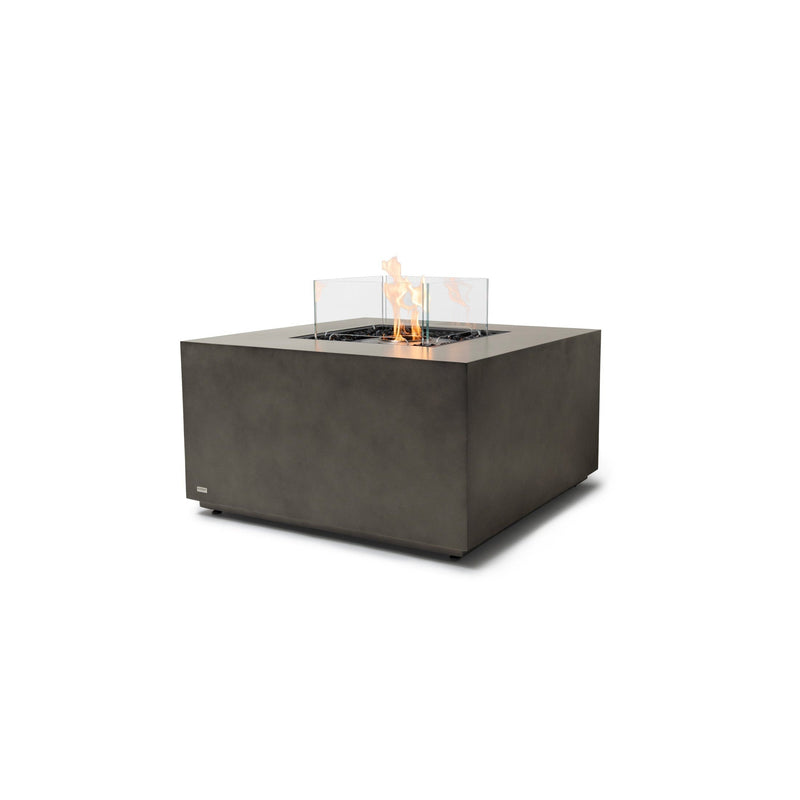 EcoSmart Fire Chaser 38" Natural Indoor Fire Pit Table with Stainless Steel Burner and Dual Glass Screen Options by Mad Design Group