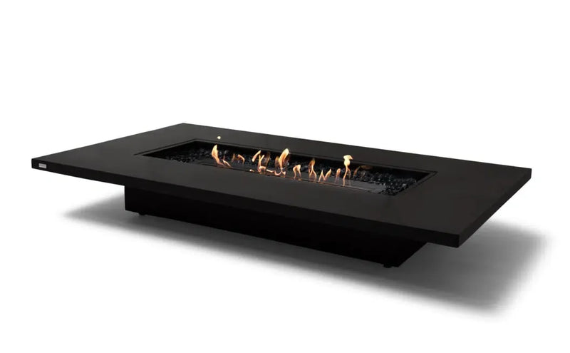 EcoSmart Fire Daiquiri 71" Graphite Freestanding Outdoor Fire Table with Black Burner – Weather Resistant Floating Design by MAD Design Group