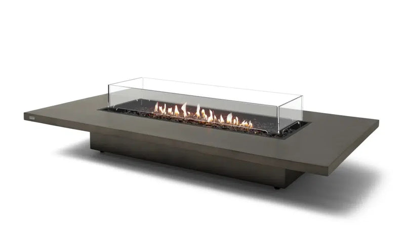 EcoSmart Fire Daiquiri 71" Natural Freestanding Fire Table with Gas LP/NG Burner – Dual-Purpose Floating Design by MAD Design Group