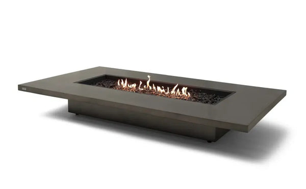 EcoSmart Fire Daiquiri 71" Natural Freestanding Fire Table with Gas LP/NG Burner – Dual-Purpose Floating Design by MAD Design Group