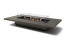EcoSmart Fire Daiquiri 71" Natural Freestanding Indoor Fire Table with Black Burner and Floating Tabletop Design by MAD Design Group