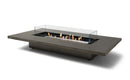 EcoSmart Fire Daiquiri 71" Natural Freestanding Indoor Fire Table with Stainless Steel Burner and Floating Tabletop by MAD Design Group