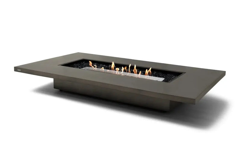 EcoSmart Fire Daiquiri 71" Natural Freestanding Indoor Fire Table with Stainless Steel Burner and Floating Tabletop by MAD Design Group
