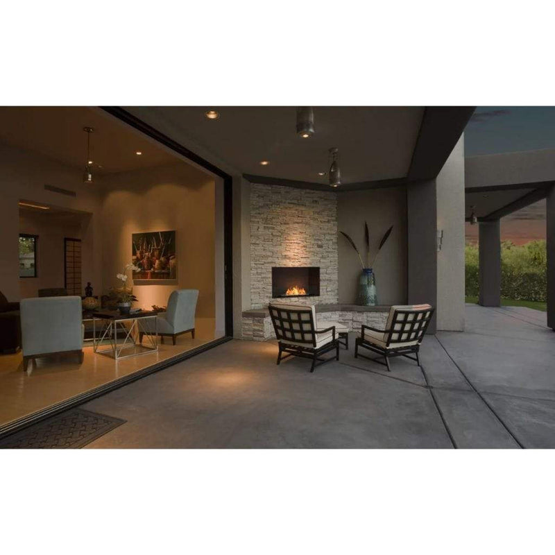 EcoSmart Fire Flex 18SS 22" Black Single Sided Ethanol Fireplace Insert with Clean-Burning Stainless Steel Burner by Mad Design Group