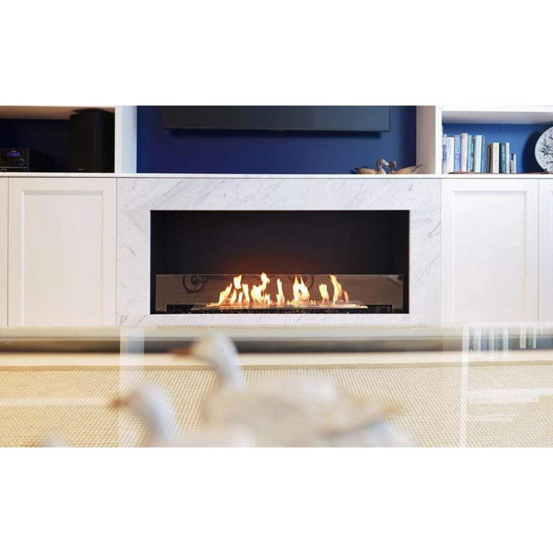 EcoSmart Fire Flex 18SS 22" Black Single Sided Ethanol Fireplace Insert with Clean-Burning Stainless Steel Burner by Mad Design Group