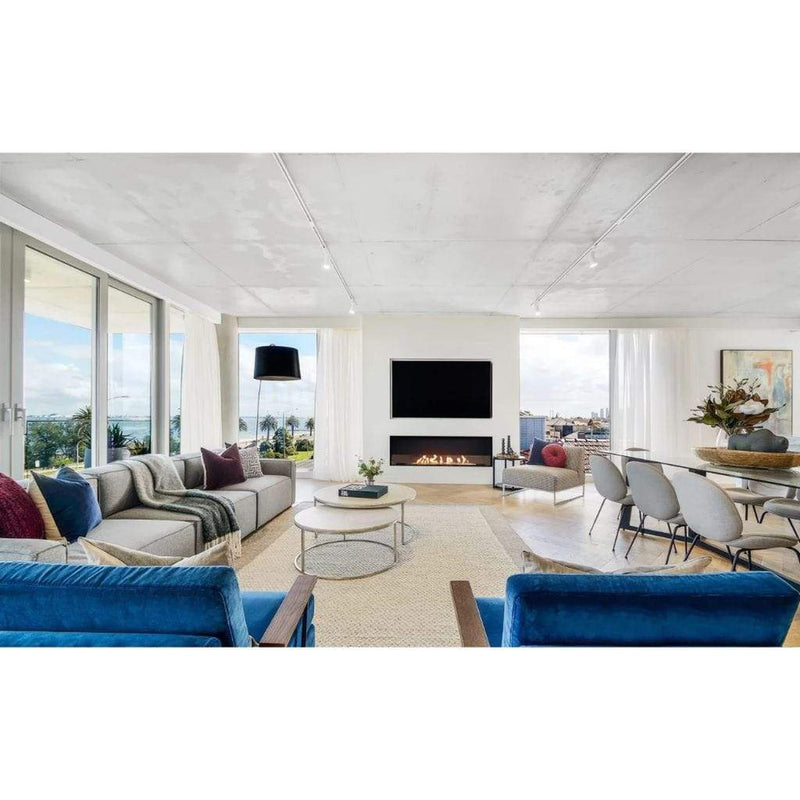 EcoSmart Fire Flex 18SS 22" Black Single Sided Ethanol Fireplace Insert with Clean-Burning Stainless Steel Burner by Mad Design Group