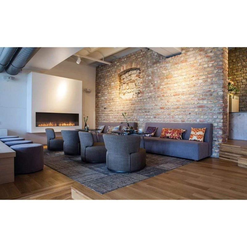 EcoSmart Fire Flex 18SS 22" Black Single Sided Ethanol Fireplace Insert with Clean-Burning Stainless Steel Burner by Mad Design Group