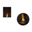 EcoSmart Fire Flex 32SS 39" Black Single Sided Ethanol Fireplace Insert with Clean-Burning Stainless Steel Burner by Mad Design Group