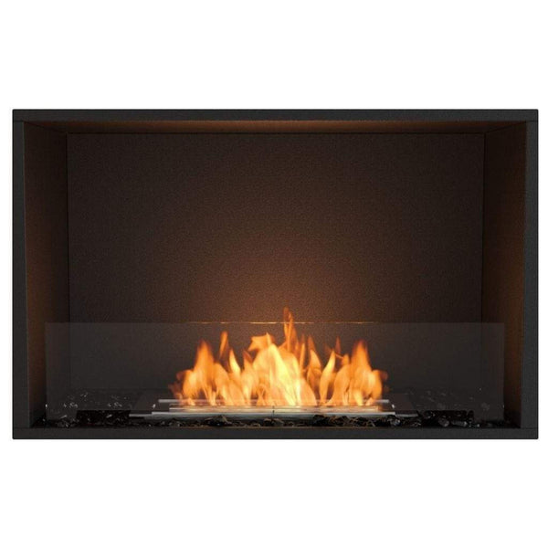 EcoSmart Fire Flex 32SS 39" Black Single Sided Ethanol Fireplace Insert with Clean-Burning Stainless Steel Burner by Mad Design Group