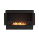 EcoSmart Fire Flex 42SS 49" Black Single Sided Ethanol Fireplace Insert with Clean-Burning Stainless Steel Burner by Mad Design Group