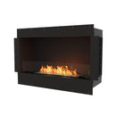 EcoSmart Fire Flex 42SS 49" Black Single Sided Ethanol Fireplace Insert with Clean-Burning Stainless Steel Burner by Mad Design Group