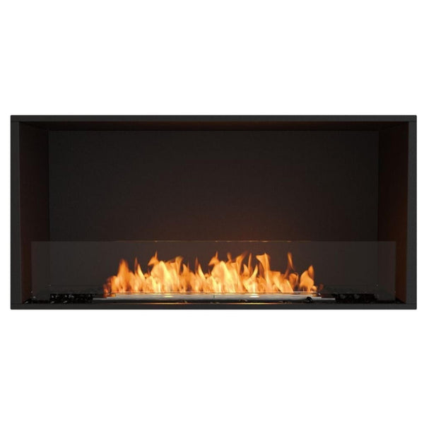 EcoSmart Fire Flex 42SS 49" Black Single Sided Ethanol Fireplace Insert with Clean-Burning Stainless Steel Burner by Mad Design Group