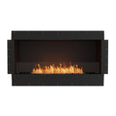EcoSmart Fire Flex 50SS 57" Black Single Sided Ethanol Fireplace Insert with Clean-Burning Stainless Steel Burner by Mad Design Group