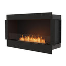 EcoSmart Fire Flex 50SS 57" Black Single Sided Ethanol Fireplace Insert with Clean-Burning Stainless Steel Burner by Mad Design Group