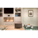 EcoSmart Fire Flex 50SS 57" Black Single Sided Ethanol Fireplace Insert with Clean-Burning Stainless Steel Burner by Mad Design Group